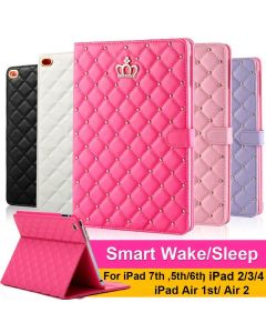 iPad 8a Geração 7a 6a 5a Estojo Para 2017/2018 Pro 9,7 10,5 11 2020 2021 2022 2 3 4 Mini Capa De Couro De Luxo Da Coroa