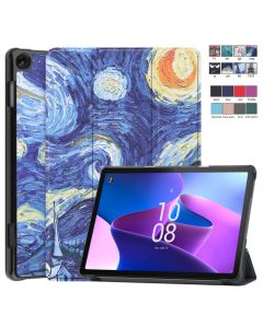 Capa Para Lenovo Tab M10 3a Geração 2022 TB328FU TB328XU 10.1 Polegadas Couro PU Tri-fold Tablet Com Função De Despertar