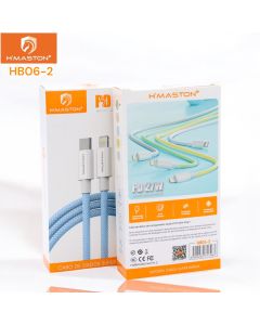 Cabo de Carga Rápida Tipo-C para iOS HB06-2 Cabo Revestido Nylon
